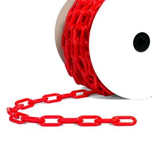 Link Barriers Crowd Control Safety <b>Chain</b> for Road Safety Barrier on Reel Colored Plastic 25M Traffic Roadway Safety 8mm Standard - Product Image 1