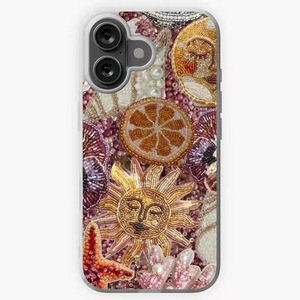 Coque de téléphone en broderie perlée CRYSTAL CRAFT pour iPhone Apple 6 pouces, dos transparent, motif fleur, vin, soleil, martini, toutes saisons - Product Image 5