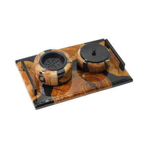 Brûleur d'encens en bois d'acacia de style royal, design antique, porte-encens en bois, fabrication artisanale indienne, porte-encens pour la maison - Product Image 1