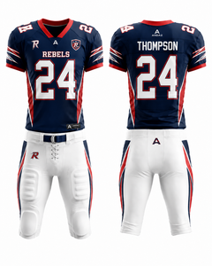 Custom Printed American Football Jersey Breathable <b>Mesh</b> Team Uniform <b>Short</b> Sleeve V-Neck 100% Polyester Men Women - Product Image 1