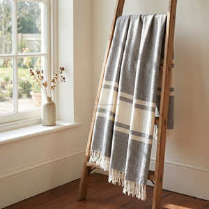 140x200 cm Oversized Striped Cotton <b>Throw</b> Blanket Heavy Woven <b>Couch</b> Drape Rustic Farmhouse Home Decor Bulk Export - Product Image 6