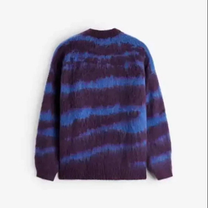 Pull en laine acrylique tricoté épais à rayures pour homme, à manches longues, idéal pour l'hiver - Product Image 5
