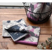 CUSTOM FG Japanese-Made 100% Cotton Jacquard Design Face Hand Towel 6 couches de gaze 36cm * 80cm Big Flower Japan Inspired