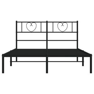 Cadre de lit en acier noir thermolaqué 53,1 x 74,8 po, lits métalliques - Product Image 5