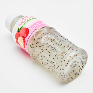 Bebida de Semillas de Albahaca con Jugo de Lichi en Botella PET de 320ml, Marca Privada OEM/ODM, Jugo de Frutas y Vegetales con Semillas de Albahaca Reales - Product Image 3