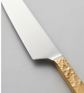 Ensemble de couverts minimalistes en or, finition mate, résistant à la rouille, en métal, parfait pour la vaisselle de mariage - Product Image 2
