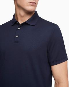 เสื้อยืดกอล์ฟผ้าโพลีเอสเตอร์สำหรับผู้ชายเสื้อโปโลแขนสั้นปักเทคนิคระบายอากาศสบายๆขายส่ง - Product Image 3