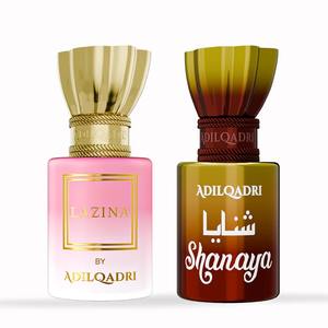Ensemble d'attar Adilqadri 2 pièces Shanaya et Lazina 5,5 ml chacun pour hommes et femmes, disponible pour l'exportation - Product Image 1