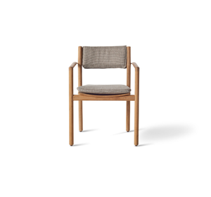 Silla de Comedor Moderna para Exteriores de Madera de Teca con Cojín, Diseño Tropical, Ecológica, Impermeable, Muebles para Balcón de Villas y Hoteles - Product Image 2