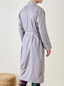 Breathable Lightweight Velour Soft Comfortable Absorbent Luxury <b>Men</b> <b>Bathrobe</b> Customizable Bulk Quantity Plus Size 100% Cotton - Product Image 3