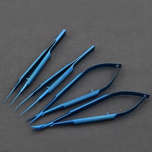 Pinzas de boca de pato para trasplante de lentes, acero inoxidable, aleación de titanio, 12 cm, instrumentos oftálmicos para cirugía de cataratas, 14 cm - Product Image 2