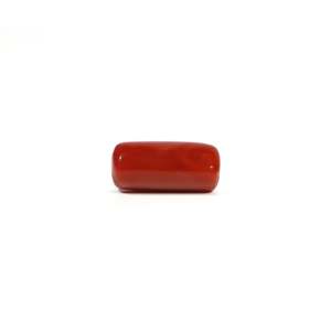 Natural Red Coral Loose Gemstone 4.8 Carat Certified Triangle Shape 10mm - Product Image 1