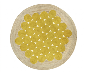 <b>Round</b> Handmade Organic Jute <b>Rug</b> Eco-Friendly Bohemian Style Solid Color Low Pile Medium Thickness Wholesale Supplier - Product Image 4