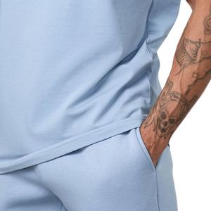 Camiseta Deportiva para Hombre, Color Azul Claro, con Estampado Gráfico, Cuello Redondo, Manga Corta, para Gimnasio, Entrenamiento, Deporte, Casual - Product Image 6