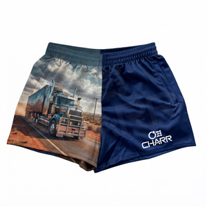 Shorts Deportivos Personalizados para Niños, Shorts Deportivos con Estampado Floral y Cuadros para Mujer, Shorts Deportivos Australianos para Pesca, Caza y Rugby con Bolsillos con Cremallera - Product Image 3