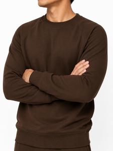 Sudadera de Felpa para Hombre con Logotipo Personalizado, Cuello Redondo, Manga Raglán, Color Sólido, Corte Holgado, Informal, Tejida, de Secado Rápido - Product Image 6