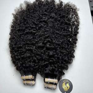 CDYHAIRVN Cheveux Vietnamiens Kinky Curly RAW HAIR Bande adhésive standard Haute Qualité Non-Remy Permanente Sans Mélange Sans Produit Chimique Seulement Méthode Vapeur Simple - Product Image 3