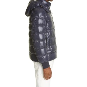 Men's Casual Winter Parka Jacket High Street Fashionable Warm Breathable Eco-friendly Puffer Coat Stand Lightweight <b>Canvas</b> <b>Plain</b> - Product Image 2