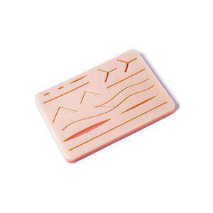 Premium Manual 14-Cut Suturing Practice <b>Pad</b> for Medical/Nursing Students | Durable 7x5 Inch <b>Silicone</b> Skin Training Model CE - Product Image 1