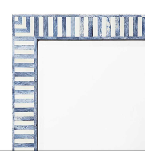 Handcrafted Modern Eco-friendly Bone Inlay Rectangular <b>Mirror</b> Frame Floral Design Luxury Durable <b>Lightweight</b> Wall Decor - Product Image 3