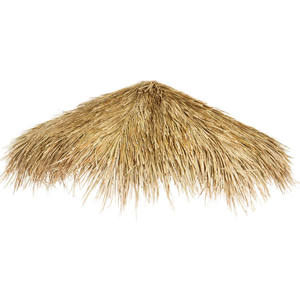 Sombrilla de Hojas de Palma Tropiccal con Poste de Bambú Rústico - Sombrilla Tiki Tradicional Tejida a Mano para Cafetería al Aire Libre - Product Image 4