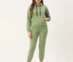 Ensemble de survêtement d'hiver personnalisé de haute qualité en 2 pièces, motif uni, 100% coton biologique, taille plus, unisexe, adulte, sportif - Product Image 2