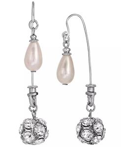 Imitation Pearl Crystal Front <b>Back</b> <b>Drop</b> Earrings | 2028 - Product Image 2