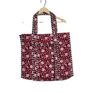 Bolso Tote Acolchado de Algodón, Hecho a Mano, Estilo Vintage, para Mujer, con Parte Superior Abierta, para Llevar al Hombro, Reutilizable, Ligero, Ecológico, de Gran Capacidad - Product Image 1