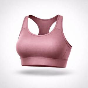 Sujetador deportivo OEM personalizado para mujer, liso, antiarrugas, transpirable, de Spandex/Poliéster, de alto impacto, para Yoga, Fitness y Running, con cierre frontal. - Product Image 6