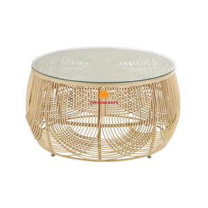 Luxury <b>Marble</b> Design Best Seller Home Furniture Factory Direct Vietnam Handmade Natural Rattan Coffee <b>Table</b> - Product Image 6