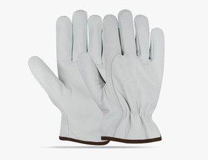 Gants de sécurité en coton, bracelet élastique, texture lisse, antidérapants, usage général, blanc - Product Image 6
