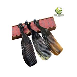 Peigne à barbe artisanal en corne de buffle, naturel, antistatique, de poche, écologique, pour toilettage, vente en gros personnalisée - Product Image 6