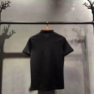 Camisetas Polo Casuales Lisas Negras para Hombre, Camisetas Polo Bordadas 100% Algodón con Logotipo Personalizado - Product Image 3