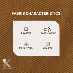 Tissu sergé 2/1 en coton (97%) et élasthanne (3%) de 325 g/m², teint pigmentaire, doux et extensible, pour pantalons chino – Vente en gros - Product Image 3