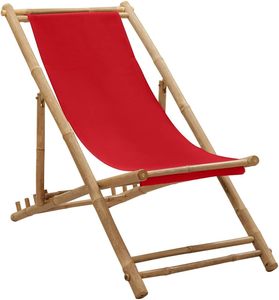 Chaise de salle à manger en bambou écologique, chaise pliante, chaise longue de plage en toile, chaise longue de jardin réglable pour l'extérieur - Product Image 4
