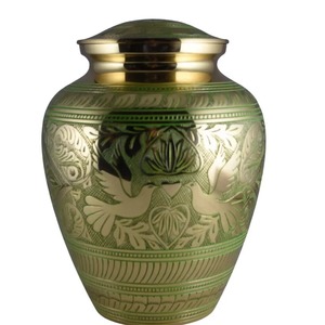 Export Quality Traditional Style Metal Funeral <b>Urn</b> for Burial Memorial and Religious Use Available for Export Price from India - Product Image 1