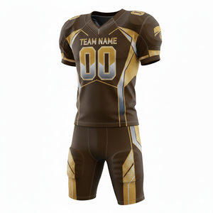 Ensemble d'uniformes de football américain personnalisés, maillot et pantalon de football sublimés, polyester respirant, vêtements de sport d'équipe - Product Image 2