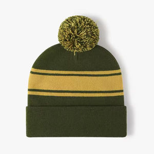 Custom <b>Winter</b> <b>Hats</b> for Ladies Sports <b>Winter</b> <b>Hats</b> for Men Jacquard Beanie Cap with Pom Pom Acrylic Hockey Sports Beanie <b>Hat</b> - Product Image 3