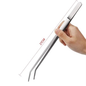 HOT SELL Set of 6 Aquarium Cleaning Tools Kit Reptile <b>Feeding</b> Tongs Aquatic <b>Plants</b> Scissors Straight and Curved Tweezers - Product Image 1