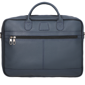 Navy Blue Laptop Leather <b>Bag</b> Handmade Genuine Leather Executive Office Briefcase with Organized Compartments Travel <b>Bag</b> - Product Image 4
