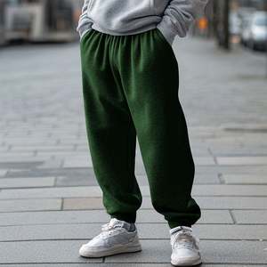 กางเกงขายส่งผู้ชาย ผ้าฝ้าย 100% กางเกงวอร์มสตรีทแวร์ทรงหลวม กางเกงจ็อกเกอร์ กางเกงกีฬา เอวยางยืดพร้อมเชือกผูก - Product Image 5