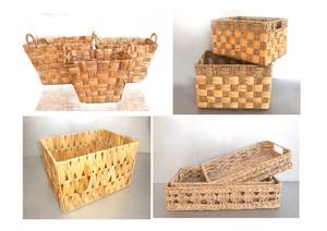 Cestas Tejidas a Mano de Jacinto de Agua de Vietnam, Cestas Decorativas de Mimbre y Ratán para Ropa y Lavandería con Tapas - Product Image 6