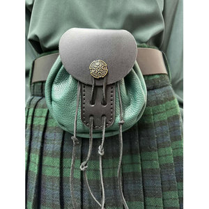 Genuine Leather Sporran Pouch Celtic <b>Pirate</b> Renaissance Bag Medieval Fashion Accessory for Kilt Suits - Product Image 3