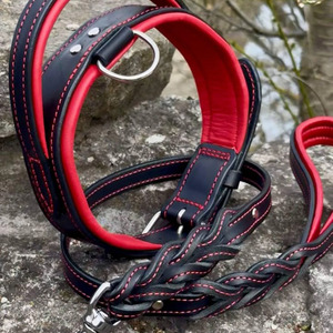 Premium handmade Leather <b>Braided</b> Dogs pet Collars designed for stylish pets and outdoor adventures in wholesale rate - Product Image 3