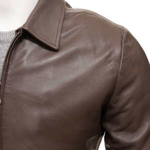 Veste en cuir véritable pour homme, style streetwear, hiver, vente chaude - Design élégant, respirante, imperméable, coupe-vent, couleurs et logo personnalisables - Product Image 4