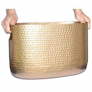 Seau à glace en métal doré Pure Source India pour boissons premium, champagne et vin – Idéal pour les fêtes, bars et divertissements à domicile - Product Image 2