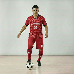 Tenue de football d'équipe en gros, ensemble maillot et short de football, personnalisable avec nom d'équipe sur le devant, anti-UV, respirant, sublimé, séchage rapide - Product Image 6