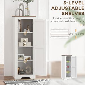 Armadio Bianco con Ante Scorrevoli e Ripiano Regolabile per Soggiorno o Dispensa - Assemblato - Product Image 5
