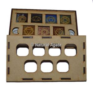 Meilleur fournisseur de pierres de chakra à symboles de géométrie divine avec boîte cadeau gravée - Product Image 6