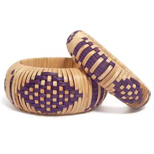 Bracelets en rotin multicolores, excellent choix de bijoux faits à la main, bracelets tissés de qualité supérieure. - Product Image 4